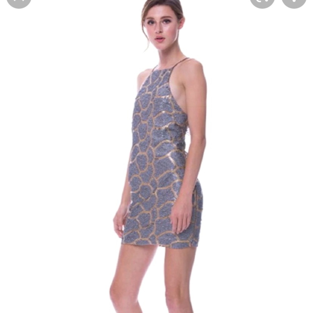 Endless Rose sequin sequined dress halter party cocktail prom dance club sparkly